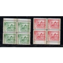 Canada Sc 476-77p 1967 Christma stamp blocks of 4 mint NH tagged