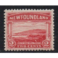 Newfoundland Sc 132 1923 2 c carmine SW Arm Trintiy stamp mint NH