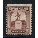 Newfoundland Sc 133 1923 3 c brown  Soldiers Monument stamp mint