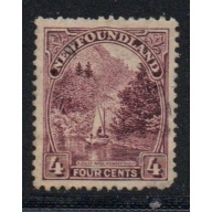 Newfoundland Sc 134 1923 4 c brown violet Humber River stamp mint