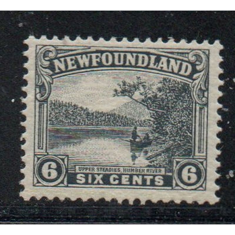 Newfoundland Sc 136 1923 6 c grey black Upper Steadies Humber River stamp mint