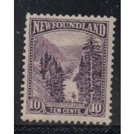 Newfoundland Sc 139 1923 10 c dark violet Humber River Canyon stamp mint