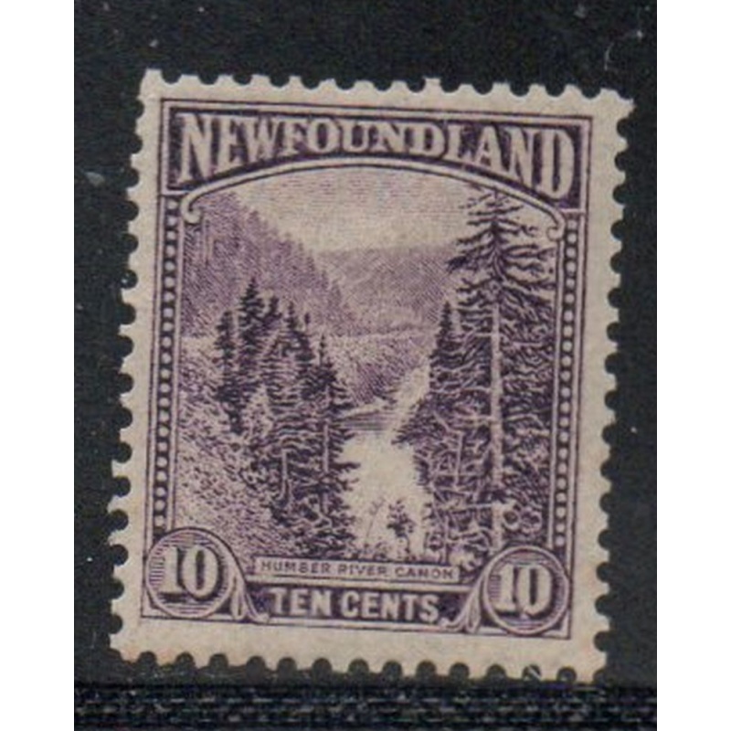 Newfoundland Sc 139 1923 10 c dark violet Humber River Canyon stamp mint