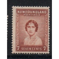 Newfoundland Sc 208 1932 7c red brown Duchess of York stamp mint