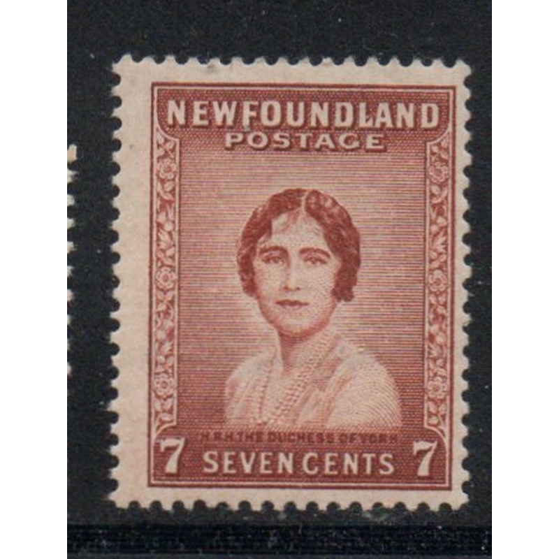 Newfoundland Sc 208 1932 7c red brown Duchess of York stamp mint