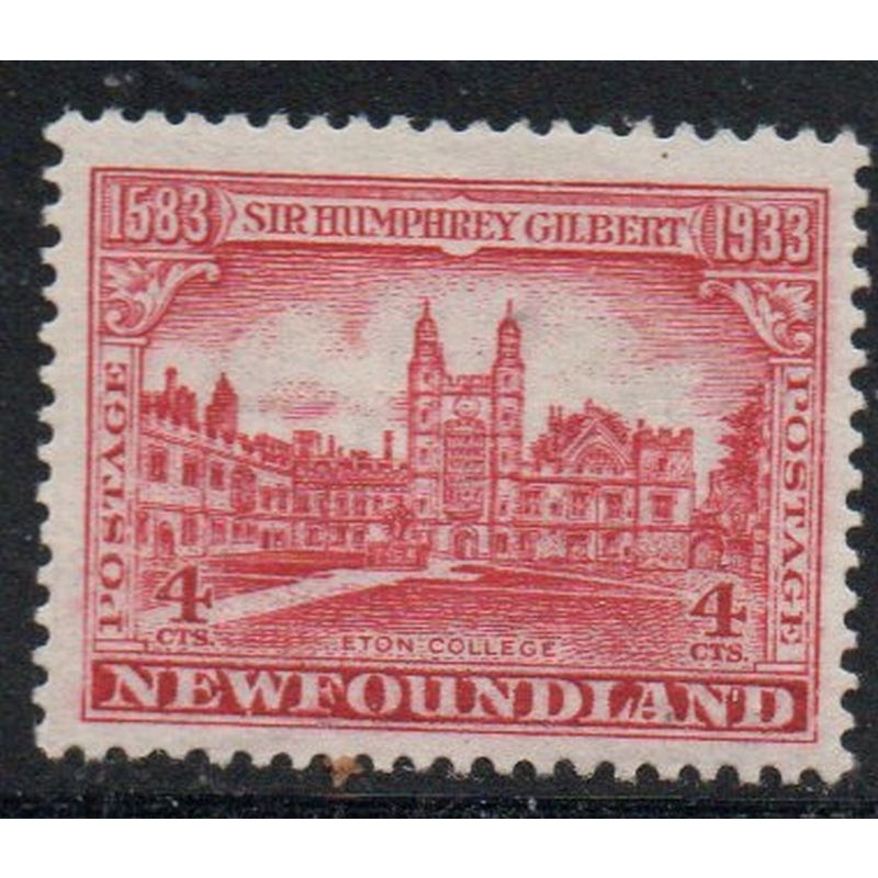 Newfoundland Sc 215 1933 4 c carmine Eton College stamp mint
