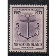 Newfoundland Sc 216 1933 5 c dull violet Token stamp mint