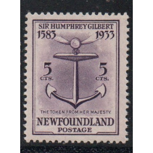 Newfoundland Sc 216 1933 5 c dull violet Token stamp mint