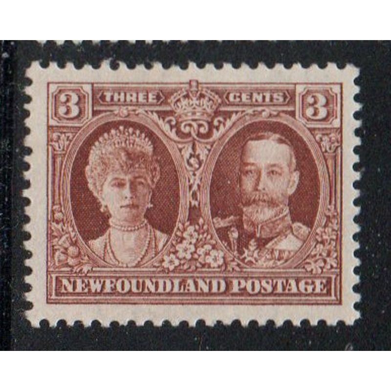 Newfoundland Sc 174 1931 3c George V & Queen Mary stamp mint  watermarked