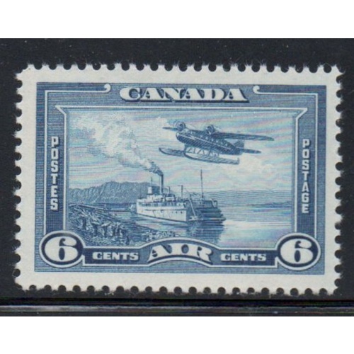 Canada Sc C6 1938 6c Airplane over River airmail stamp mint NH