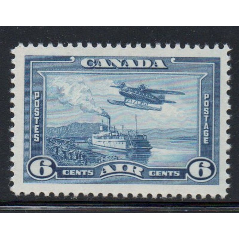 Canada Sc C6 1938 6c Airplane over River airmail stamp mint NH