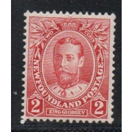 Newfoundland Sc 105 1911 2 c carmine George V  stamp mint