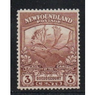 Newfoundland Sc 117 1919 3 c red brown Caribou Gueudecourt stamp mint
