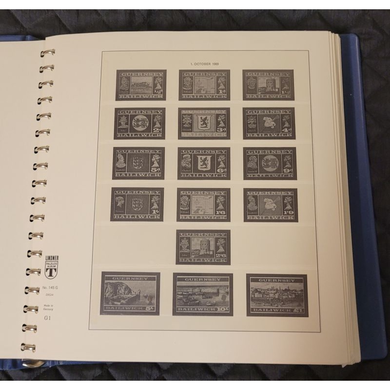Guernsey gently used hingeless Lindner album pages to 1995