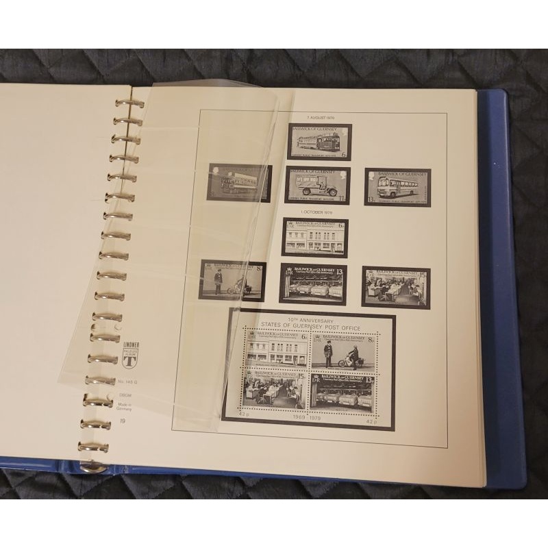 Guernsey gently used hingeless Lindner album pages to 1995
