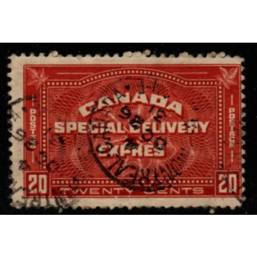 Canada Sc E4 1930 20 c Special Delivery stamp used