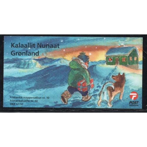 Greenland  Sc 468b 2005 Christmas stamp booklet pane in booklet mint NH