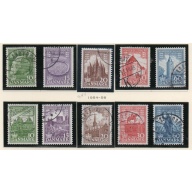 Denmark Sc 342-351 1953 1000th Anniversary  stamp set used
