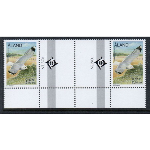 Aland Finland Sc 95 2000 2.20m Gull gutter pair stamp  mint NH