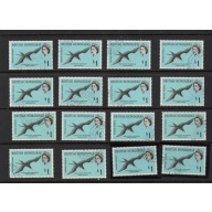 British Honduras Sc 176 $1 Frigate Bird 16 used copies