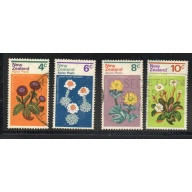 New Zealand  Sc 500-503 1972 Alpine Flowers stamp set used