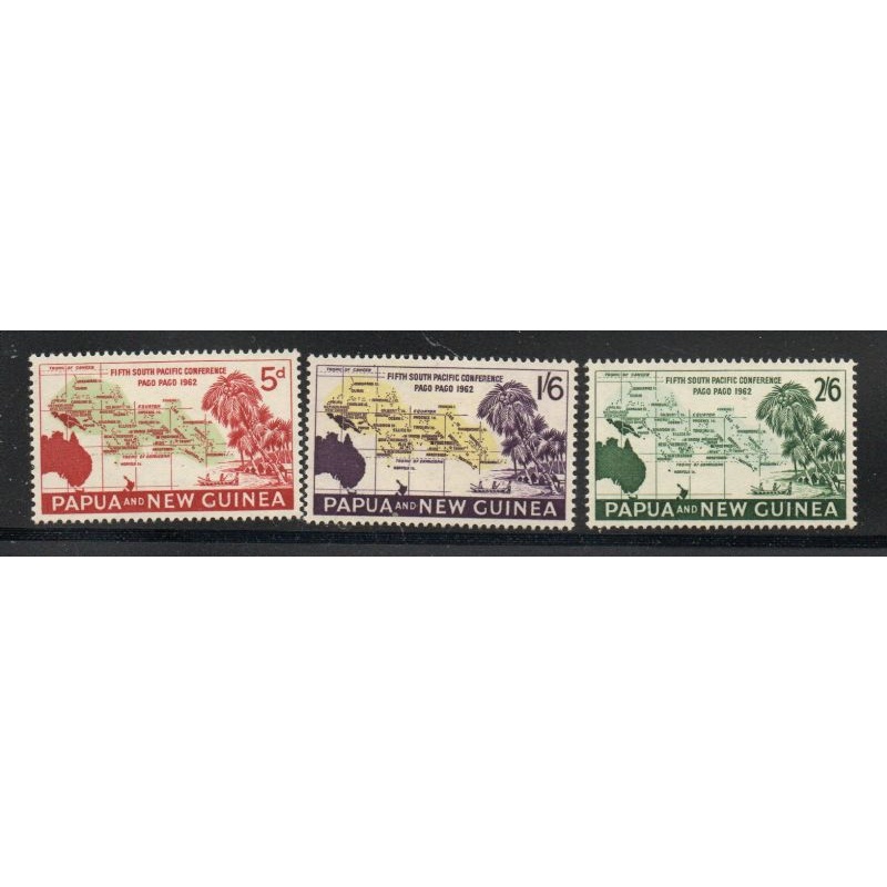 Papua New Guinea Sc 167-169 1962 South Pacific Conference stamp set mint