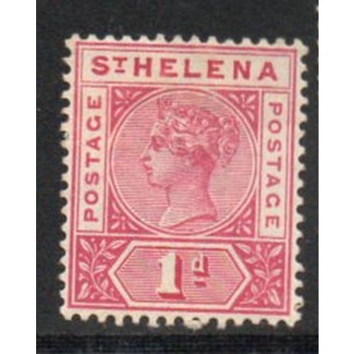 St Helena Sc 41 1896 1d rose Victoria stamp mint