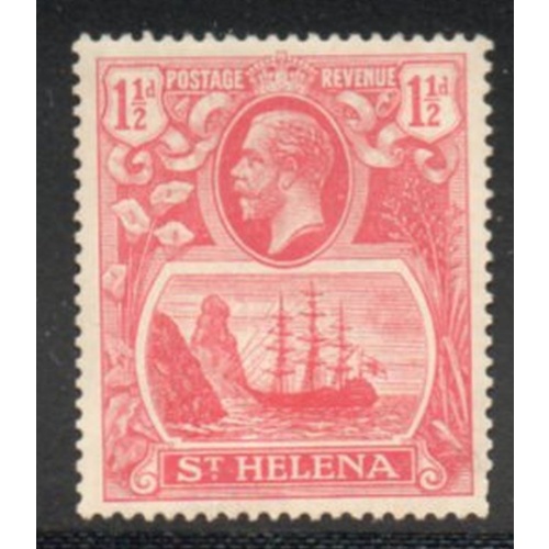 St Helena Sc 81 1922 1 1/2d G V & Seal of Colony  stamp mint