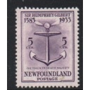 Newfoundland Sc 216 1933 5c QE I Token stamp mint