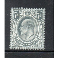 Great Britain Sc 145 1910 7d gray Edward VII stamp mint