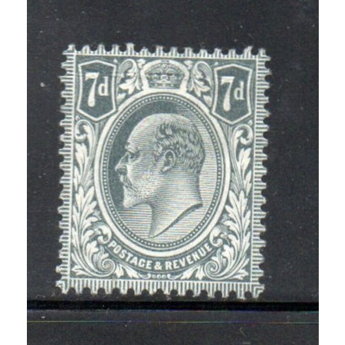 Great Britain Sc 145 1910 7d gray Edward VII stamp mint