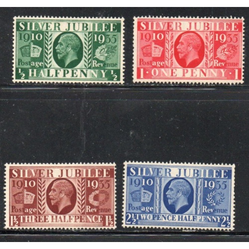 Great Britain Sc 226-229 1935 Silver Jubilee George V stamp set mint