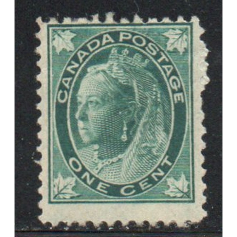 Canada Sc 67 1897 1c green Victoria Maple Leaf issue stamp mint