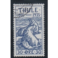 Greenland Thule 1935 30 ore Seals local used Facit T4