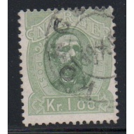 Norway Sc 32 1878 1 kr Oscar II stamp used