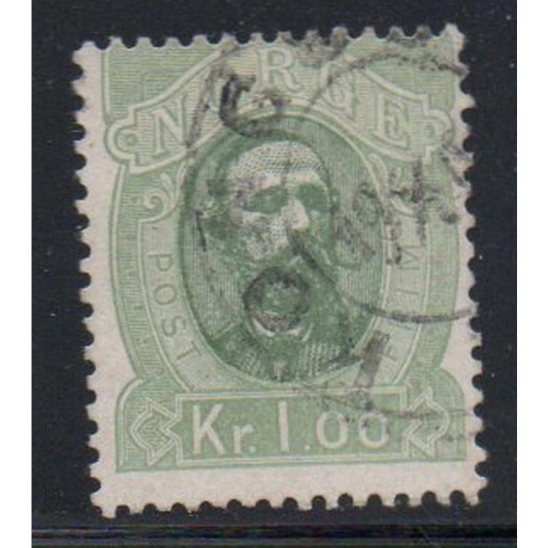 Norway Sc 32 1878 1 kr Oscar II stamp used