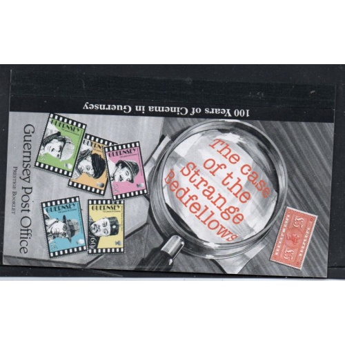 Guernsey Sc 576a-580a 1996 100th Anniversary Movies stamp booklet  mint NH