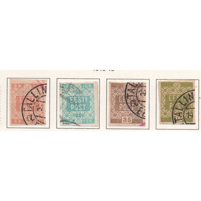 Estonia Sc 1-4  1918-1919 1st stamp set used