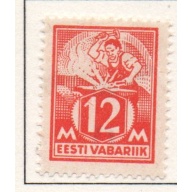 Estonia Sc 73 1925 12m red blacksmith stamp mint
