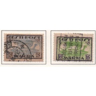 Estonia Sc 76-77 1922 15m & 25m Viking Ship stamp set used
