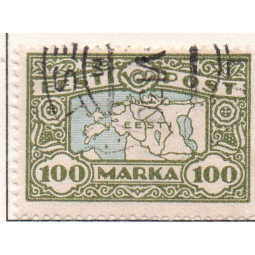 Estonia Sc 78 1923 100 m Map of Estonia used