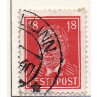 Estonia Sc 127 1939 18s deep carmine President Pats stamp used