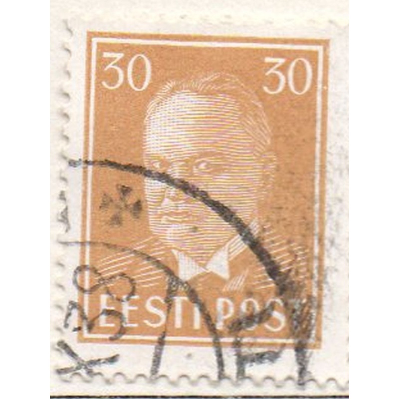 Estonia Sc 130 1938 30s bistre President Pats stamp used