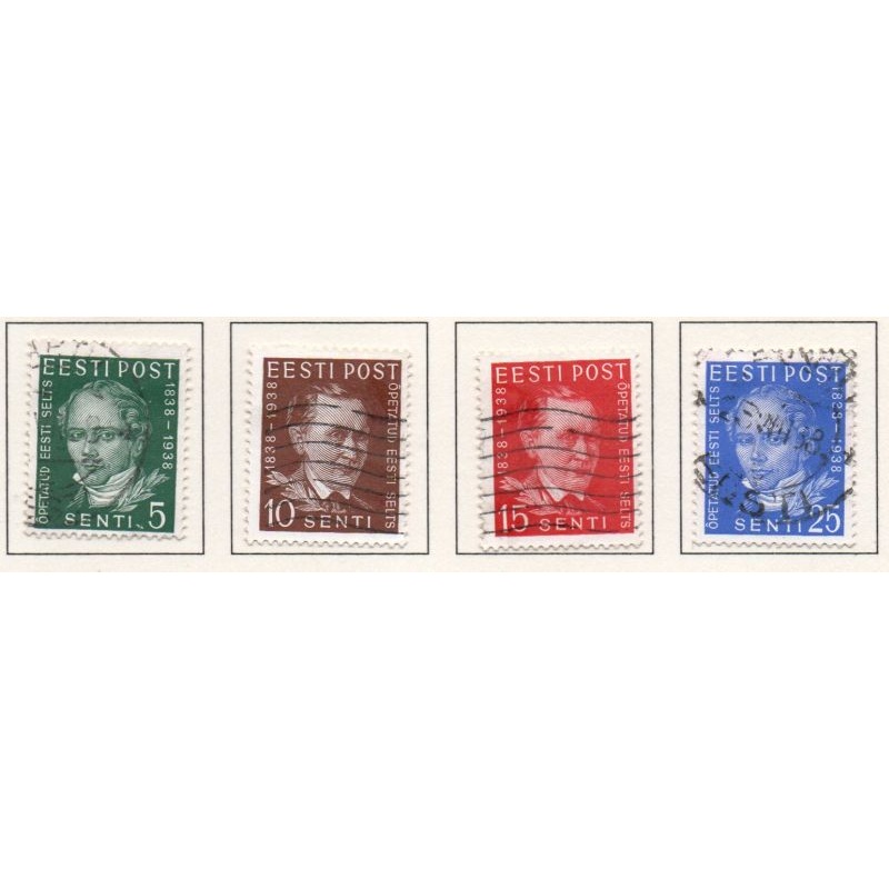 Estonia Sc  139-142 1938 Estonian Scholars stamp set used
