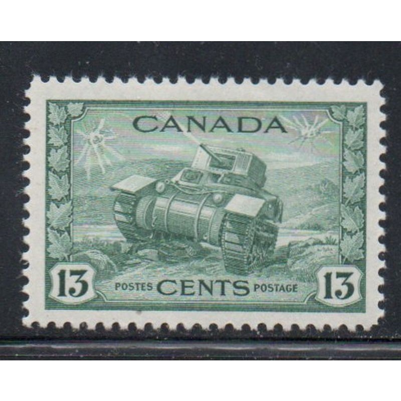 Canada Sc  258 1942 13 cent tank stamp mint