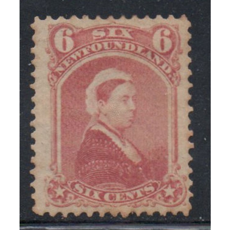 Newfoundland Sc 35 1870 6c dull rose Victoria stamp mint