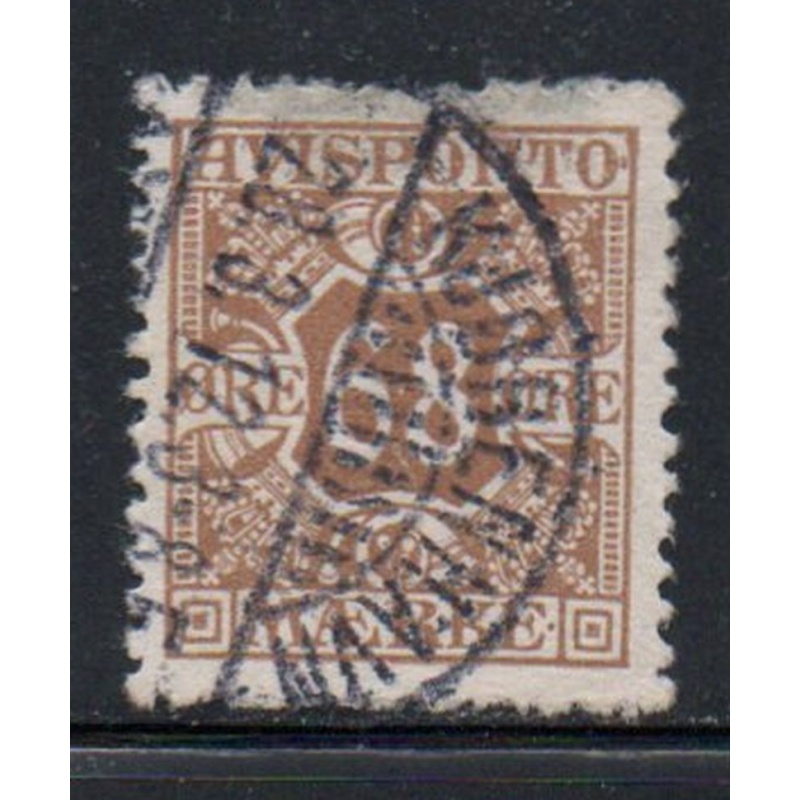 Denmark Sc P7 1907 68 ore yellow brown newspaper stamp used