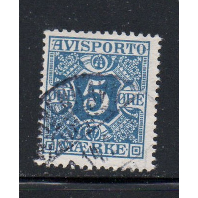 Denmark Sc P12 1914 5 ore blue newspaper stamp used