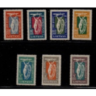 Lithuania Sc  C8-C14 1921 Allegory of Flight airmail stamp set mint