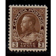 Canada Sc 108 1918 3c brown George V Admiral stamp mint